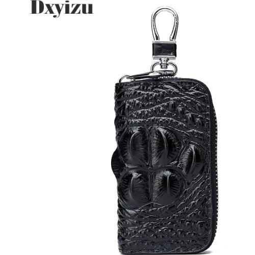 Genuine Leather Key Wallet Men & Women Car Key Bag Multi Function Key Case Fashion Ladies Housekeeper Key Holders