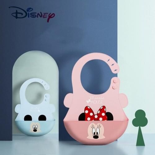 Disney Silica Gel Baby Bibs Toddler Baby Saliva Towel Fit Infant Burp Cloths Feeding New Christmas Gift