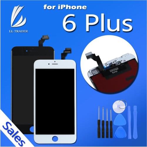For iPhone 6 Plus LCD Display Touch Screen Assembly Digitizer Screen Replacement Black/White Tools Close to Original Home Button