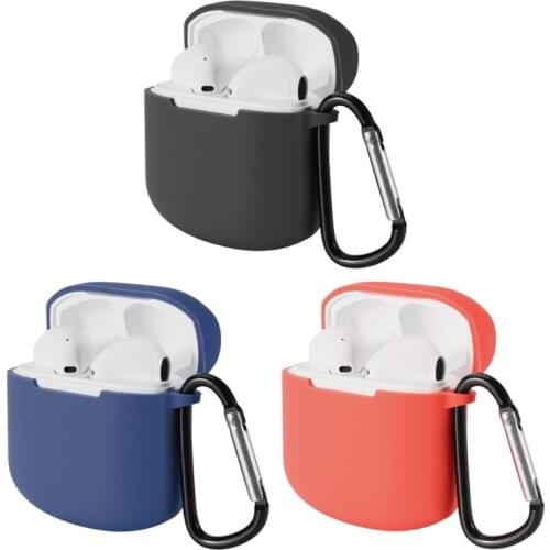 E56B Silicone Earphone Protective Case Soild Color for Lollipods Wireless Bluetooth Earphone with Buckle