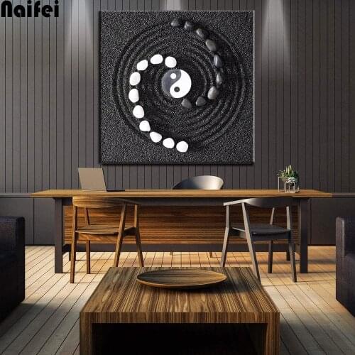Full Square/Round Drill 5D Diamond Embroidery Yin Yang Bagua Diagram Diamond Painting Rhinestones Mosaic Cross Stitch Decor
