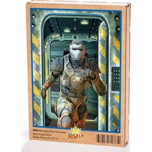 King Of Puzzle Running Futuristic Soldier Wooden Jigsaw Puzzle 204 Pieces (BK03-CC)