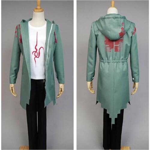 Super Danganronpa 2 Cosplay Costume Komaeda Nagito Jacket Army Green Coat Only Cosplay Costume