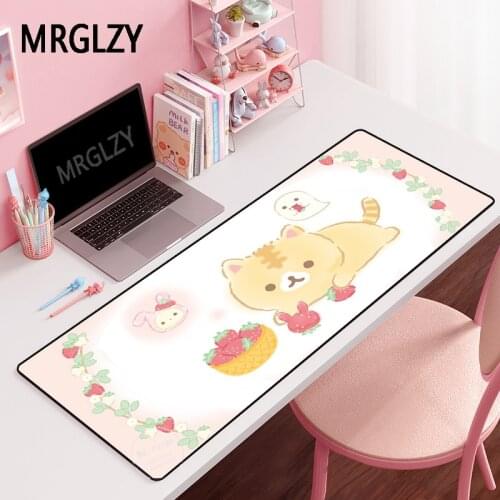 MRGLZY Cartoon Cute Kitty XL Mouse Pad Drop Shipping Gamer DeskMat Large Computer Gaming Peripheral Accessories MousePad for LOL