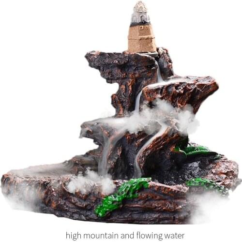 Ornaments Incense Burner Flowing Practical Resin Decorative Moutain Designed Furnishings Supply Backflow Living Room Ceramic