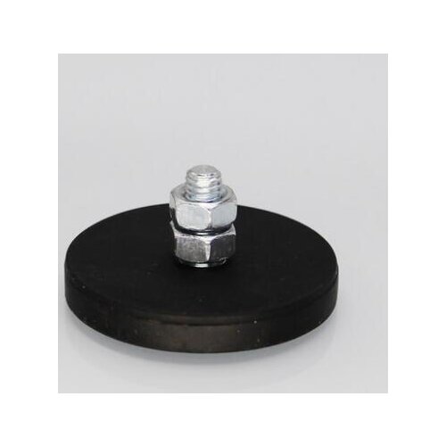 10pcs 43mm x 6mm Powerful rubber coated magnet pot disc magnetic D43x6mm car lamp fasterners scratch-resistant 43*6 male thread