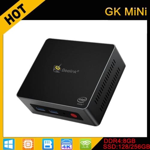 Beelink GK MINI Mini PC Windows 10 Computer 8G 128GB/256GB 2.4G/5G WiFi 4K BT4.0 Intel-Apollo Lake J4125 Office Desktop Computer
