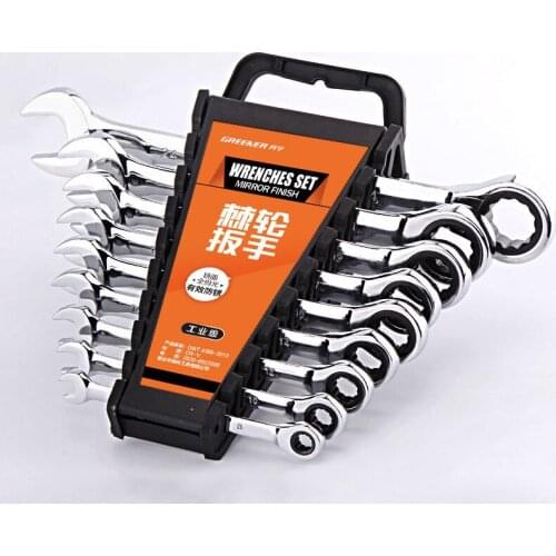 Multi-functional Open End Wrench Combination Ratchet Handle Wrench Spanner Plated Metric torque Wrench for Car Repairing Tools