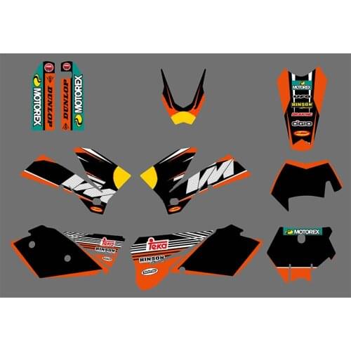 Motorcycle Equipments Parts Protection Emblems Graphics Kit for KTM Motor Bike EXC 2005 2006 2007 Decals