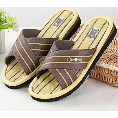 2021 Summer New All-match Simplicity Non-slip Mens Slippers Outdoor Sandy Beach Slippers for Male Thick Bottom Flip Flops Men