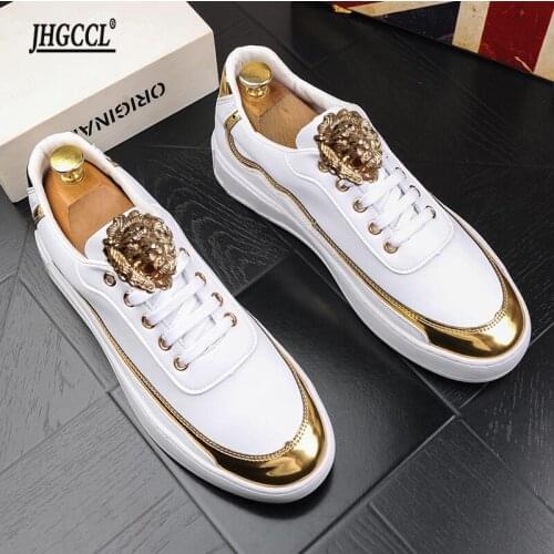 Mens Casual shoes The new color high-top shoes trend versatile slats lace-up flats crease resistant casual shoes Zapatos Hombre