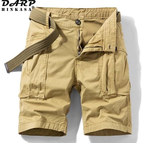 2021 Summer New Jogger Tactical Cargo Shorts Men Casual Khaki Men Shorts Brand Clothing Cotton Loose Military Cargo Shorts Men