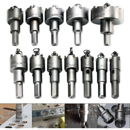 Drillpro 12Pcs Metal Hole Saw Tooth Kit Drill Bit Set Stainless Steel Alloy Wood Cutter 15mm-50mm Universal Metal Cutter Tool
