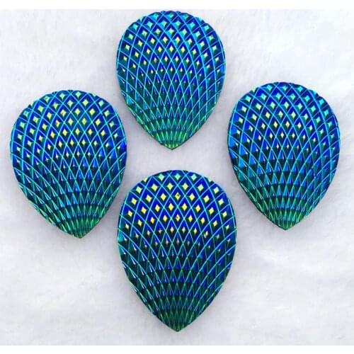 NEW Water drop Resin cabochon Rhinestone For Native Bead works resin rhinestone 30*40mm 30 pieces/lot -B990*5