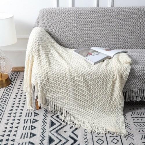 Inya big knitted throw blanket Throw Bedspread Sofa Chair Bed Cover For Spring Summer Autumn winter