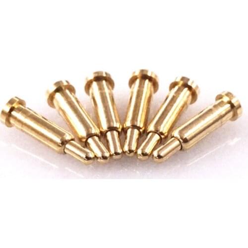 10pcs Spring Loaded Pogo Pin Connector Diameter 2.0 mm x 7.0 mm height SMT / SMD PCB brass Gold plate 1u 50g force Probe Pin
