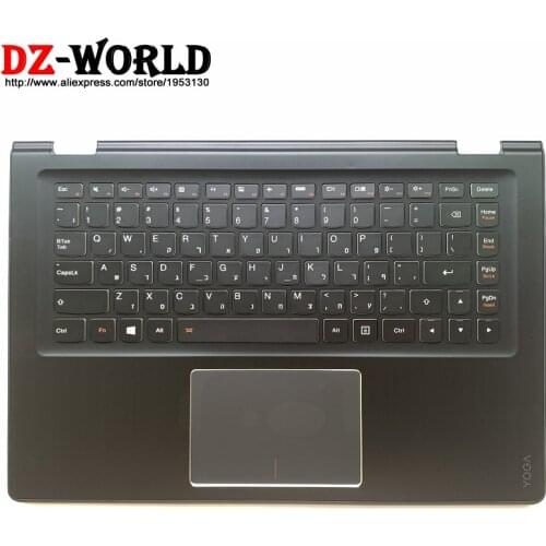 Palmrest Upper Case With Hebrew Israel Backlit Keyboard Touchpad for Lenovo Yoga 3 14 Yoga 3-1470 Yoga 700-14ISK Laptop C Cover