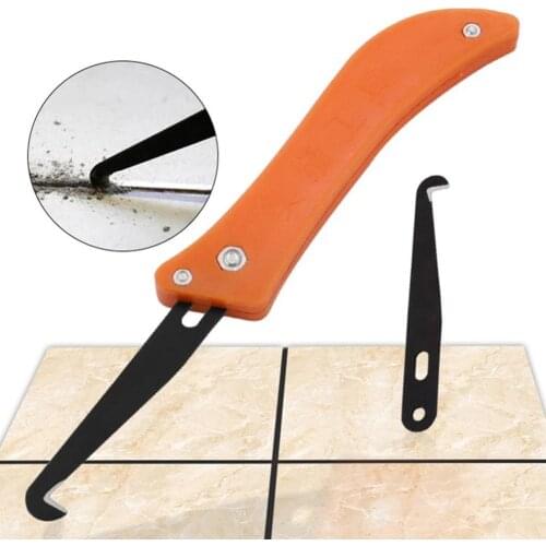 Professional Cleaning and Removal Tile Gap Repair Notcher Collator Tool Hook Knife of Old Grout Hand Tools Tungsten Steel Joint