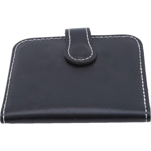 Deluxe Guitar Pick Holder PU Leather Wallet Plectrum Case Cover Carrying Bag