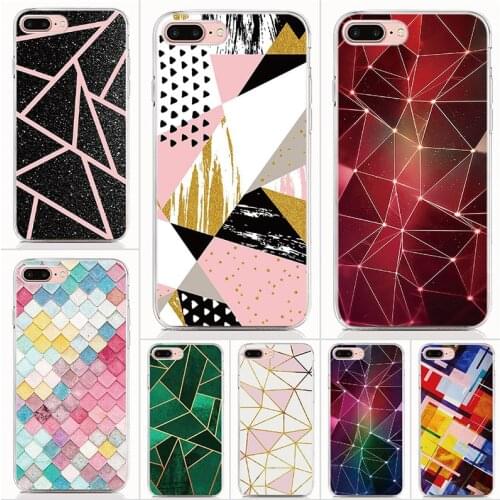 For ZTE Blade V9 V10 Vita A7 A5 A3 2019 L8 N3 A530 A606 Silicone Case Print Creatives Geometric Cover Coque Shell Phone Cases