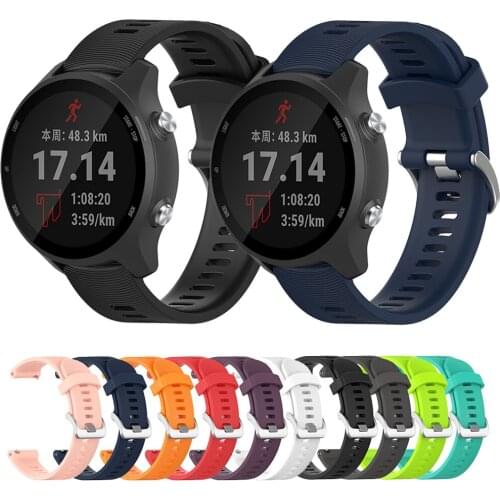 HeroIand Strap Silicone WatchBands Sports For Garmin Forerunner 245 245M 645 / Vivoactive 3 / Venu / Venu SQ Bracelet WristStrap