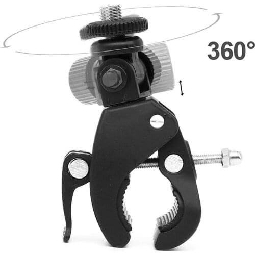 1/4 Camera DV DSLR Bike Bicycle Handlebar Clamp Bracket Tripod Mount Screw Clip Tripods for Gopro Hero5/4/3+/3/2/1 High Quality