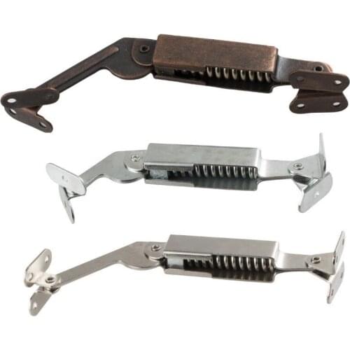 1 pair Folding Spring curved arm hinge Luggage Cabinet left right Support metal rack Furniture Lift parts Hardware accessories