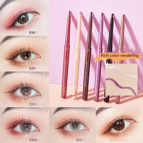 1Pcs 4 Color Gel Eyeliner Pen Natural Long-lasting Waterproof Sweat-proof No Smudging Eye Liner Pencil Eye Makeup