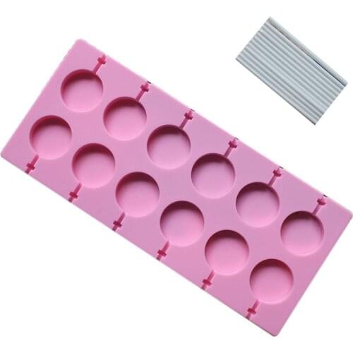 12-Cavity Silicone Lollipop Mold DIY Starry Sky Candy Bar Chocolate Mold Fondant Molds Cake Decorating Tools Baking Accessories