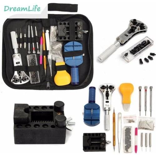 146pcs Professional Watch Case Holder Tools Set Clock Repair Tool Kit Opener Link Pin Remover Set Spring Bar Watchmaker Tool