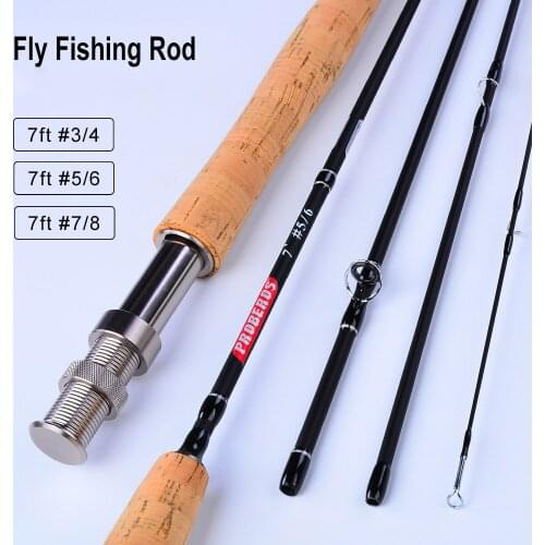 2.1m 4 Section 7ft Baitcasting Fly Fishing Rod Carbon Fiber Travel Ultra Light Fishing Pole 3/4 5/6 7/8 Cork Handle Fishing Rod