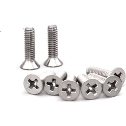 20pcs phillips titanium flat countersunk head machine screw M1.6 M2 M2.5 M3 M4 M5 M6