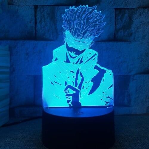 Anime Jujutsu Kaisen Gojo Satoru 3D Night Lights Led Set Novelty Night Lamp Baby Sleep Light Decor Lighting Collection Lampara