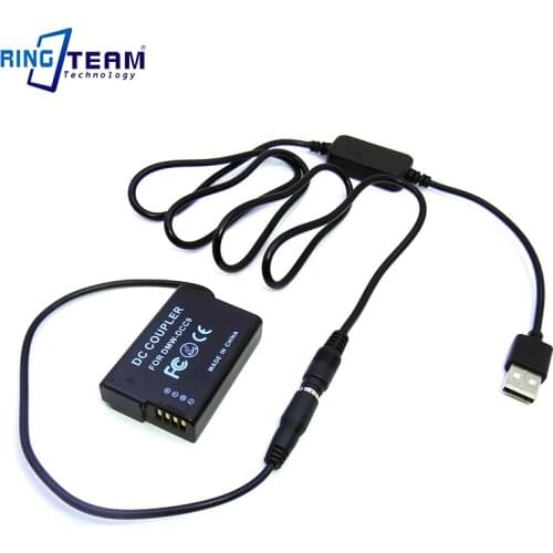Dummy Battery DMW-BLD10 DMW DCC9 Power Supply Connector Plus DC USB Cable for Panasonic DMC GX1 GF2 G3 G3K G3R Digital Cameras