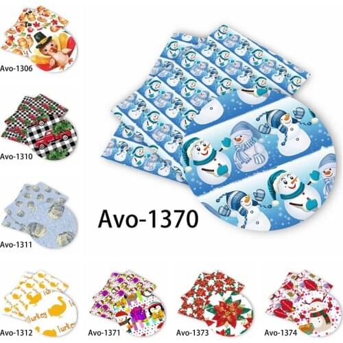 Huangtao Diy accessories 30*136cm Printed Faux Synthetic Leather for Bow,DIY handmade Materials