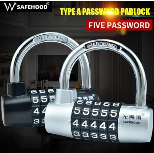 Fearless metal large five-digit password padlock household warehouse door gym anti-theft window large size anti-theft lock
