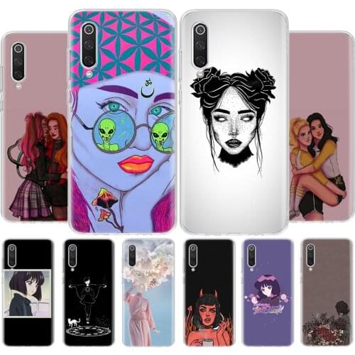 Pretty Plant Flowers Fashion Girl Phone Case For Xiaomi MI 8 9 10 5X 6X A1 A2 A3 CC9E 9T NOTE10 Pro Lite Cover Coque soft Silico