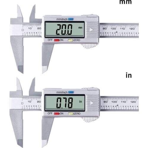 150mm LCD Digital Electronic Carbon Fiber Vernier Caliper Gauge Micrometer Depth Measuring Tool