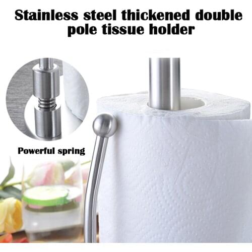 Paper Towel Holder Stainless Steel Standing Paper Towel Organizer Roll Dispenser for Kitchen Countertop Home SCIE999