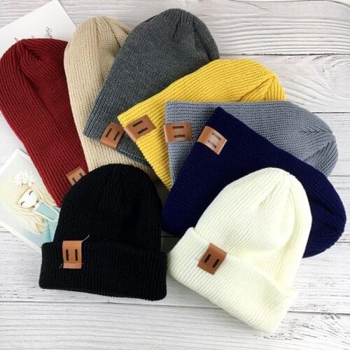 Baby Hat For 3T Children Kids Knitted Cap Crochet Solid Beanies Boys Girls Hats Headwear Toddler Kids Caps Accessories