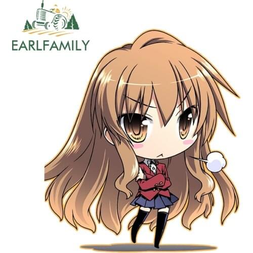 EARLFAMILY 13cm x 11.3cm for Toradora Anime Decal Personality Car Sticker Scratch-Proof Waterproof Auto Surfboard Car Styling