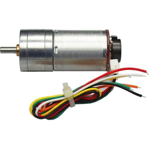 25GA370 DC Geared Motor with Encoder Geared Motor, Speed Disc Large Power High Torque Motor, Balance Car Special Motor