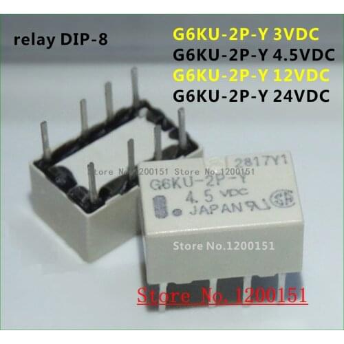 G6KU-2P-Y 3VDC 4.5VDC 12VDC 24VDC relay DIP-8