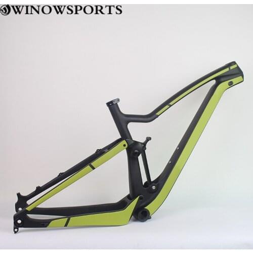 Winowsports 29er carbon mtb bike UD BB92 carbon full suspension bike Headtube 1-1/8" to 1-1/2" carbon bicycle weight 1980