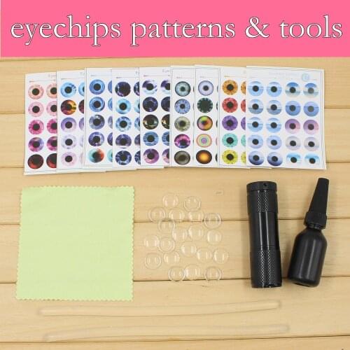 Blyth doll icy eyes tools custom diy pupils patterns tool uv glue, no batteries light