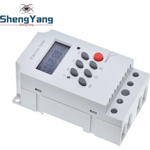 KG316T-II Electronic Timer AC 220V 25A Din Rail Digital Programmable Electronic Timer Switch Electric Equipment Control on/off