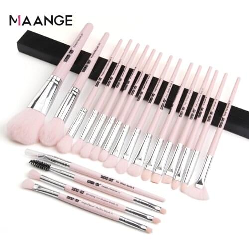 MAANGE Pro 12/20pcs Makeup Brushes Set with Bag Powder EyeShadow Blending Eyeliner Eyelash Lip Portable Brush Set For Make up