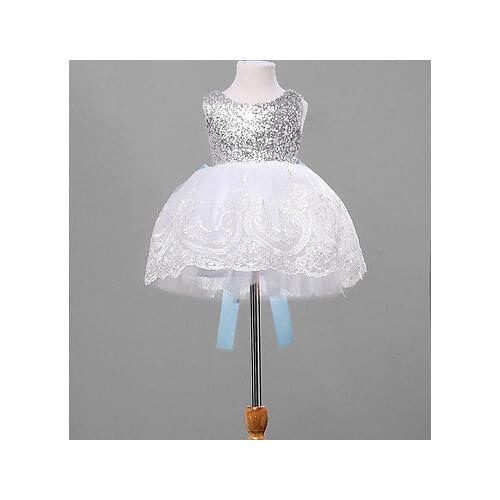 Baby Kids Girl Clothing Dresses Bowknot Lace Floral XMAS Party Formal Bridesmaid Ball Cute Girls Dress New Arriving