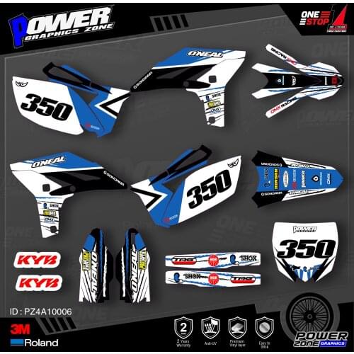 PowerZone Custom Team Graphics Backgrounds Decals 3M Stickers Kit For YAMAHA 2010-2013 YZF250 006
