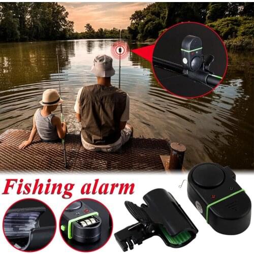 Fishing Alarm Adjustable Tone Volume Sensitivity Waterproof Fishing Rod Electronic Sound Light Alarm Bell Portable